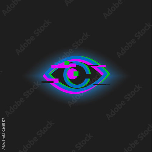 neon vector eye