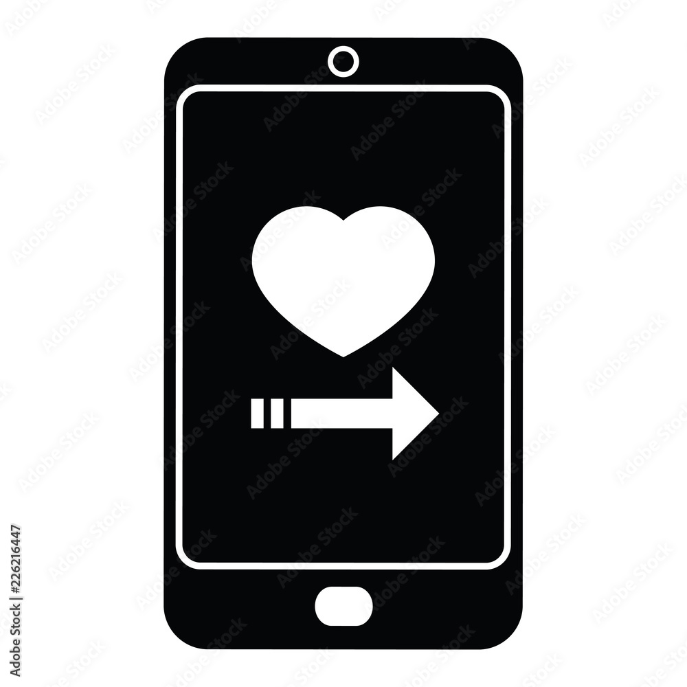 dating app on cell phone graphic icon dating app on cell phone graphic icon