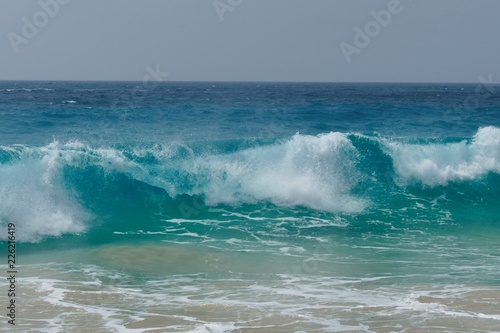 Waves lapping to the shore