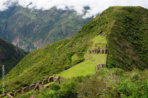 Peru - Choquequirao lost ruins (mini - Machu Picchu), remote, spectacular the Inca ruins near Cuzco photo