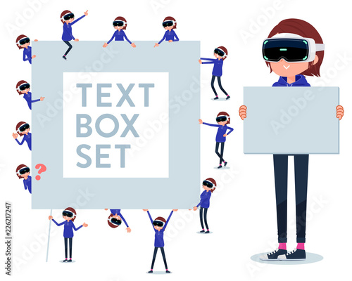 flat type VR goggle women_text box
