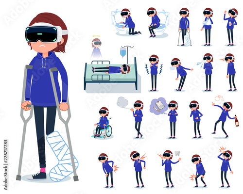 flat type VR goggle women_sickness