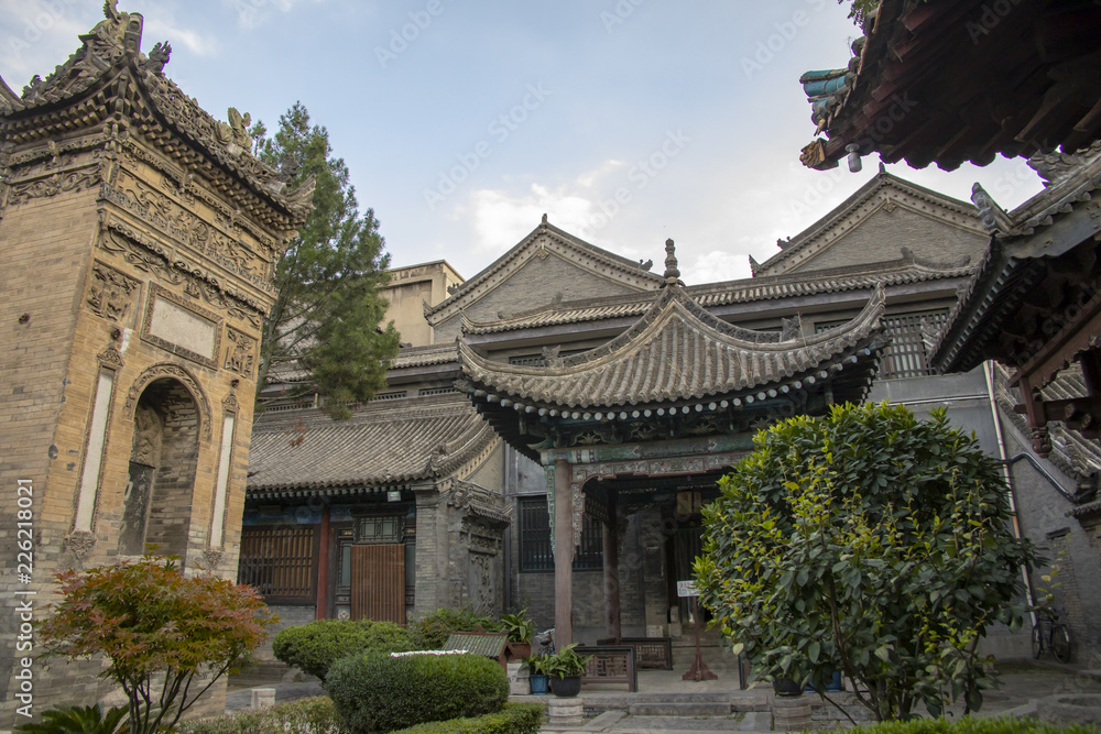 Courtyard and gardens of Great Mosque, Xian, China Courtyard and gardens of Great Mosque, Xian, China