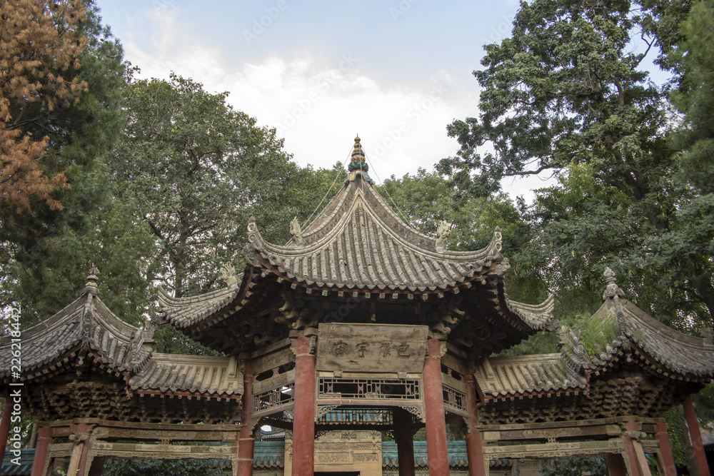 Architectural details of pagoda of Great Mosque, Xian, China Architectural details of pagoda of Great Mosque, Xian, China