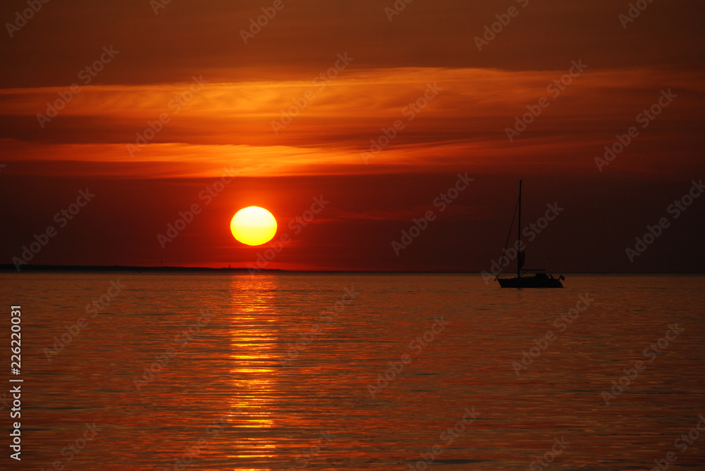 sunset at sea sunset at sea