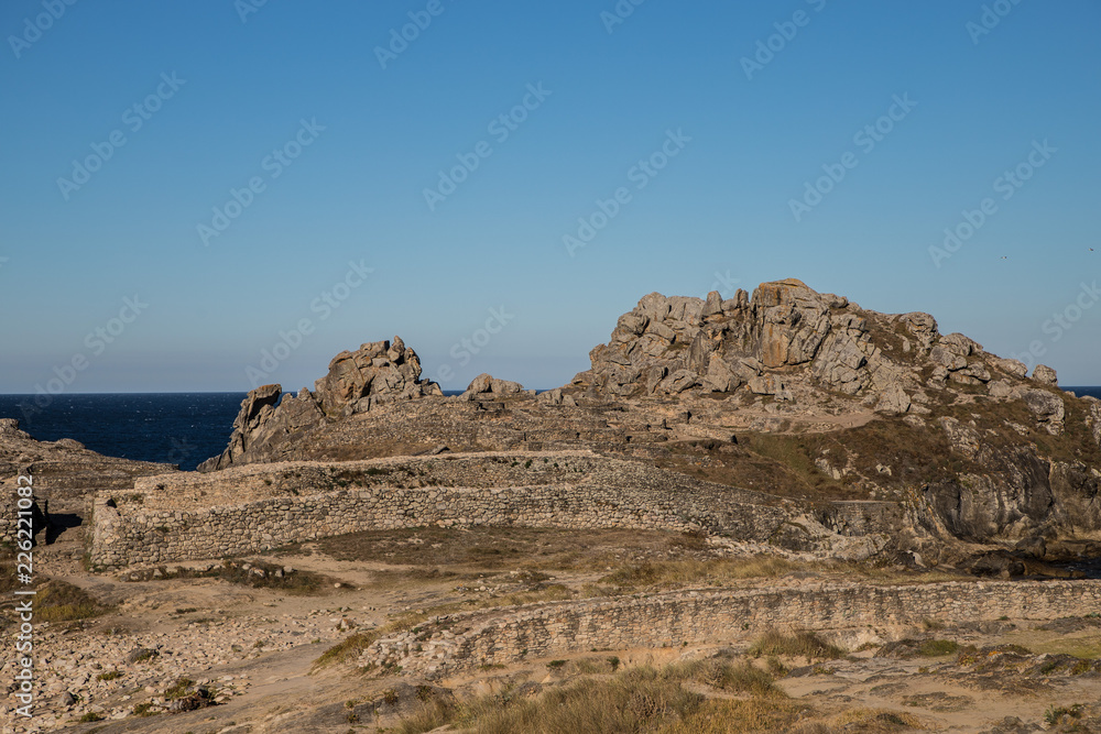 Ancient village on a Rock at the spanish atlantic coast