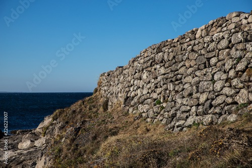 Ancient village on a Rock at the spanish atlantic coast