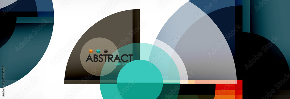 Obraz premium Vector fantastic circle modern geometric background template