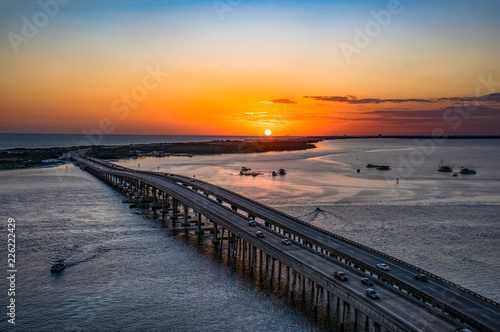 Sunset Aerial over Destin, Florida, USA photo