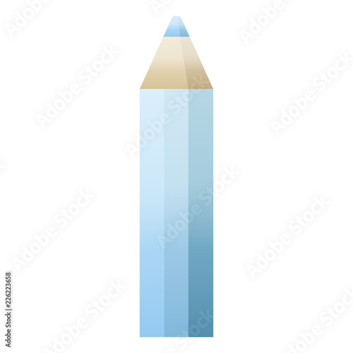 blue coloring pencil graphic icon