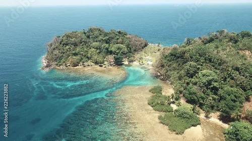 A drone footage at one of Panama's islands 