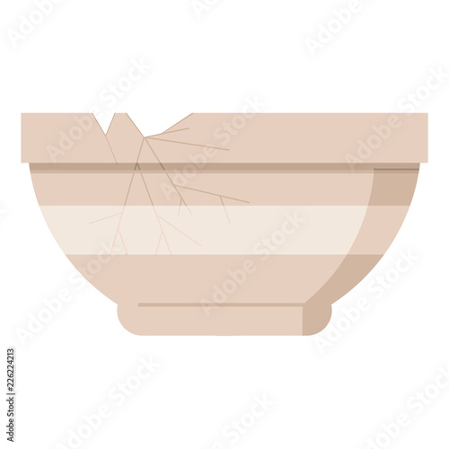 cracked bowl graphic icon
