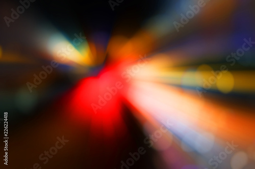 Abstract speed movement with bokeh background