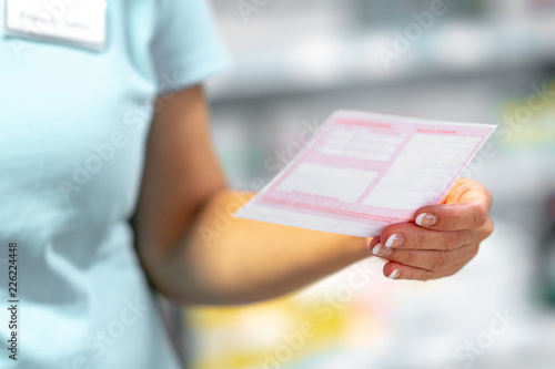 Dispensing patient prescriptions. Selective focus