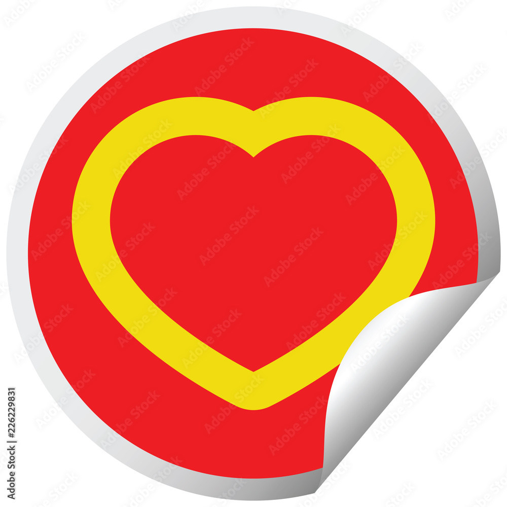 heart circular peeling sticker heart circular peeling sticker