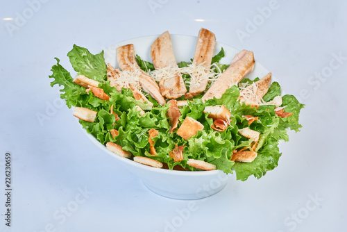 Obraz na płótnie Ensalada de Verduras con Pollo