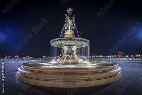 Fountain of the Three Graces, Place de la Bourse in Bordeaux