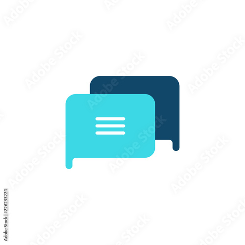 Questions and Answers icon. Chat bubbles, customer service, online talk icon