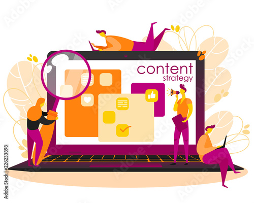Content plan vector illustration