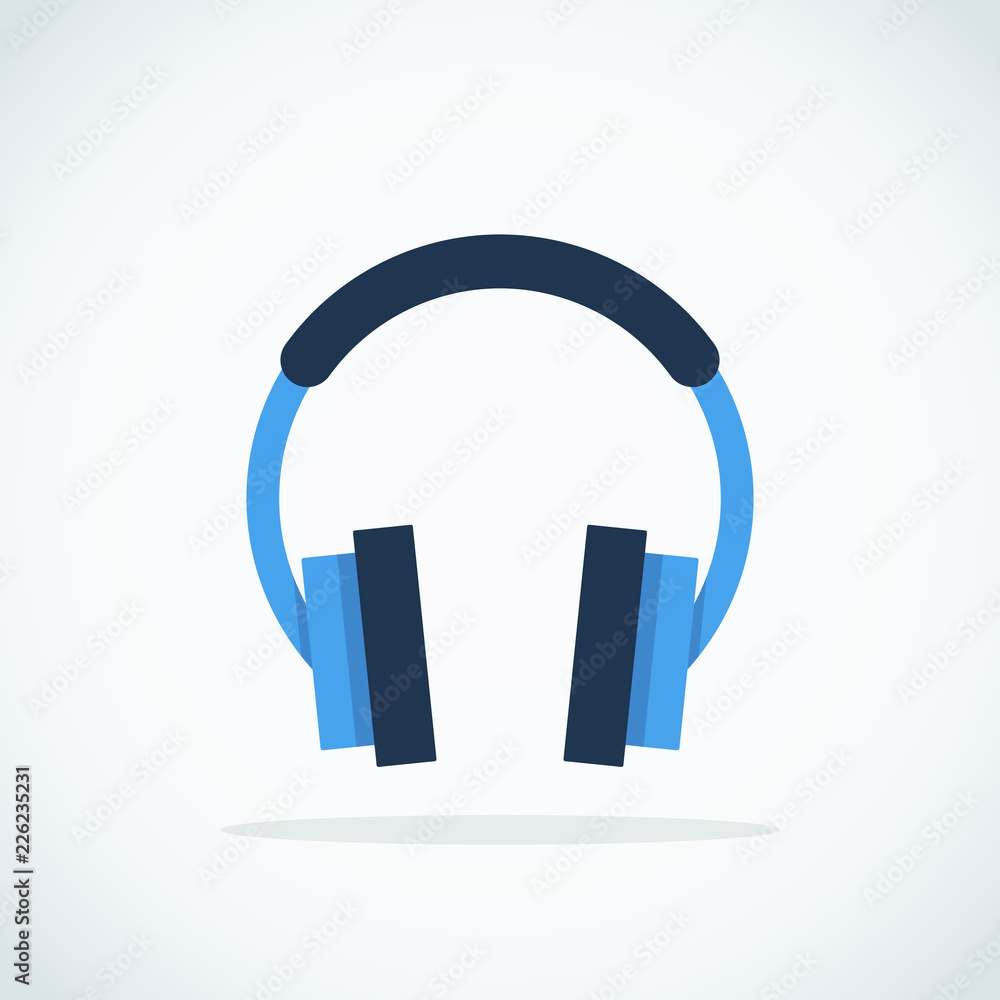 Headphone flat icon Headphone flat icon