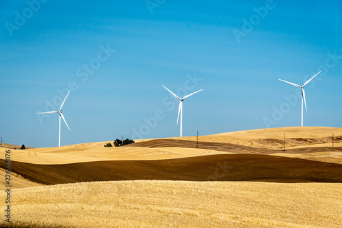 Wind Turbines in Farm Fields Near Colfax, Washington photo