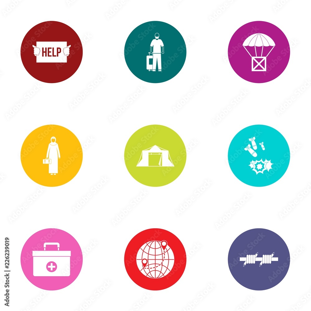 Backing icons set. Flat set of 9 backing vector icons for web isolated on white background Backing icons set. Flat set of 9 backing vector icons for web isolated on white background