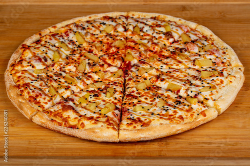 Pizza with pineapple