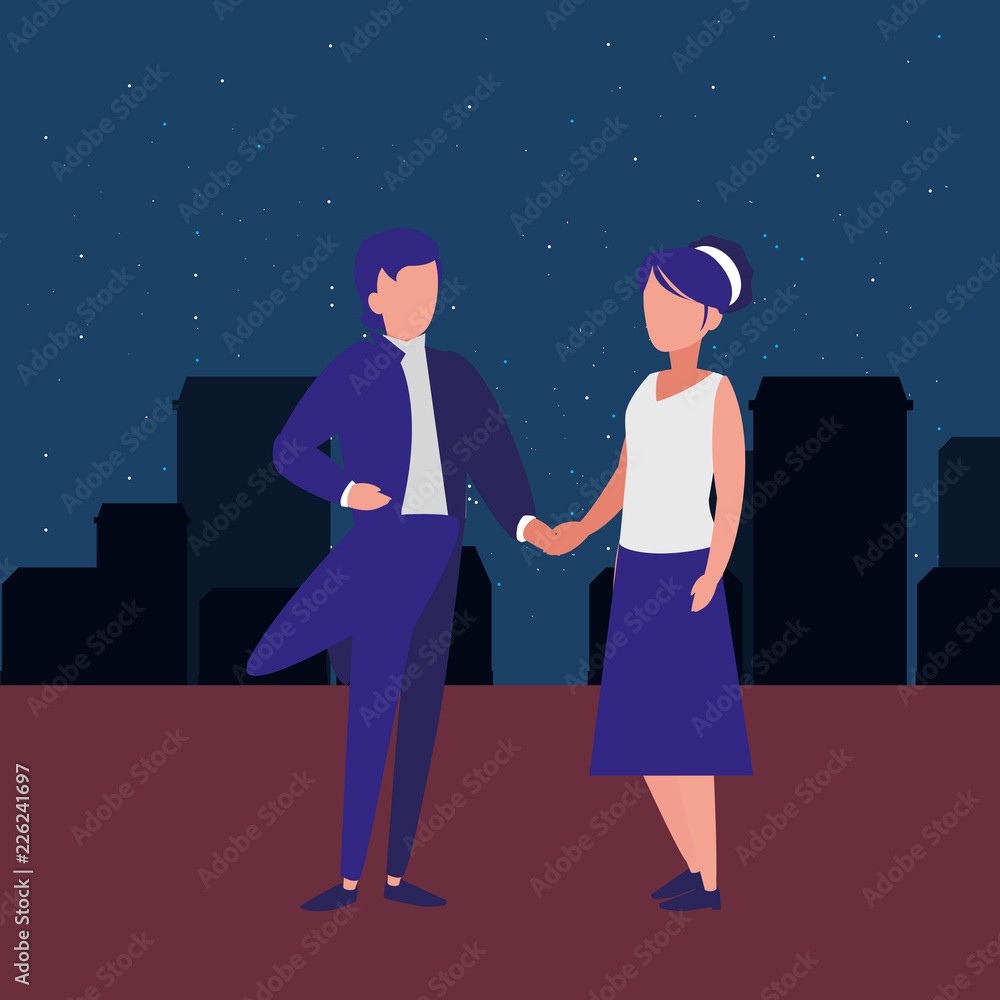 Obraz premium avatar couple icon