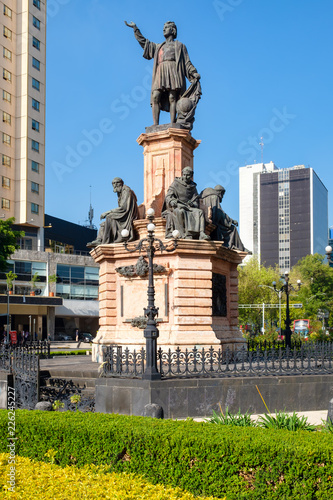 The Monument to Christopher Columbus at Paseo de la Reforma in Mexico City photo