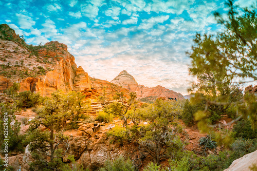 View of mountains and cloudy beautiful sky