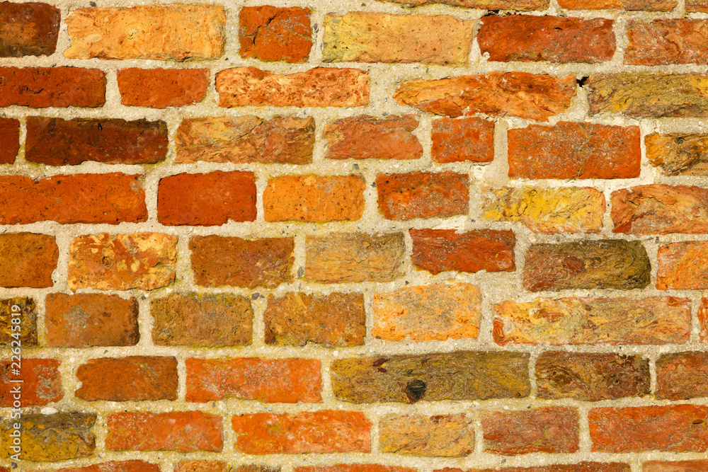Naklejka premium Close up image of a brick wall background.