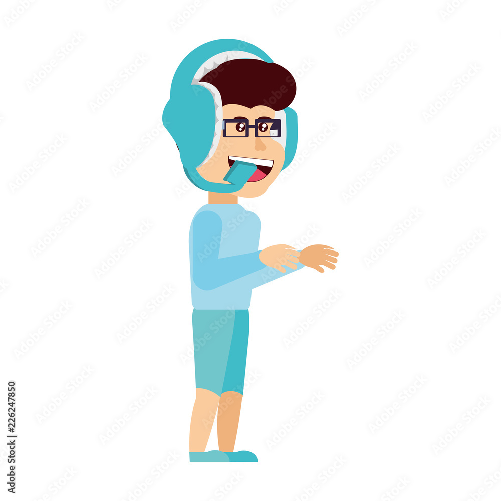 boy with headphone avatar character