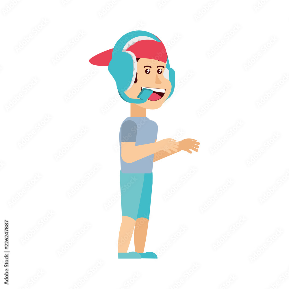 boy with headphone avatar character