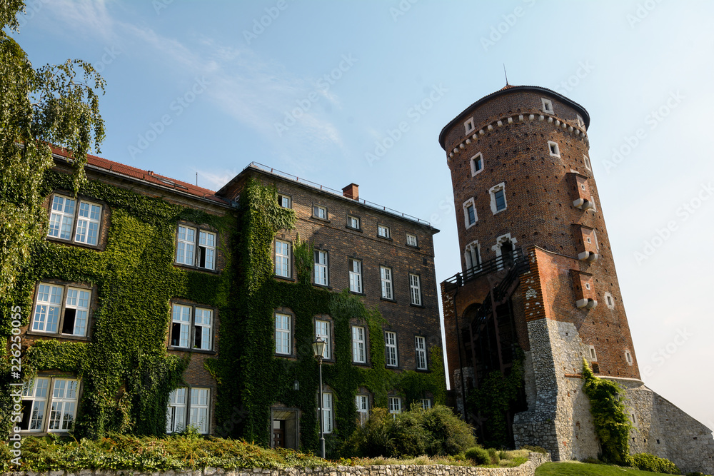 Sandomierska tower of Wawel castle, top attraction in Krakow, Poland. Sandomierska tower of Wawel castle, top attraction in Krakow, Poland.