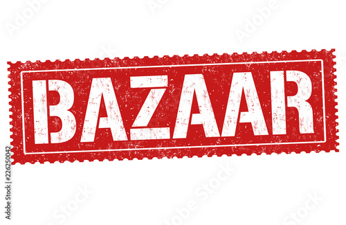 Bazaar sign or stamp photo