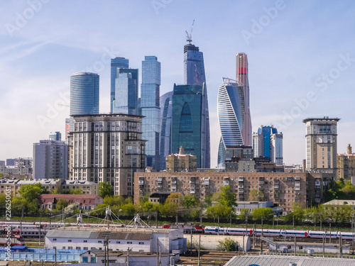 Moscow City center buildings