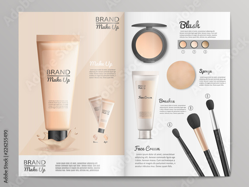 Cosmetics Products Catalog or Brochure Template