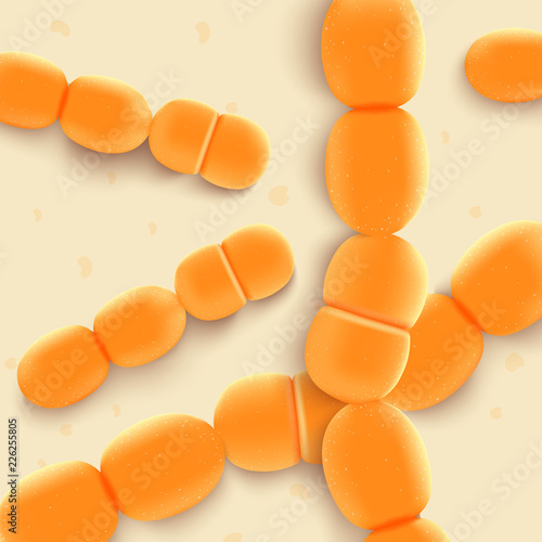 Coliform Bacteria Colony Realistic Vector