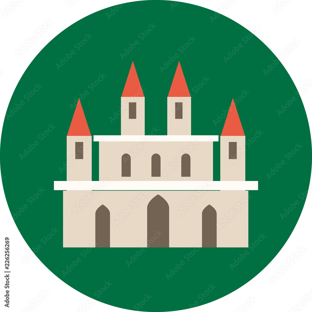Naklejka premium Castle Flat Icons
