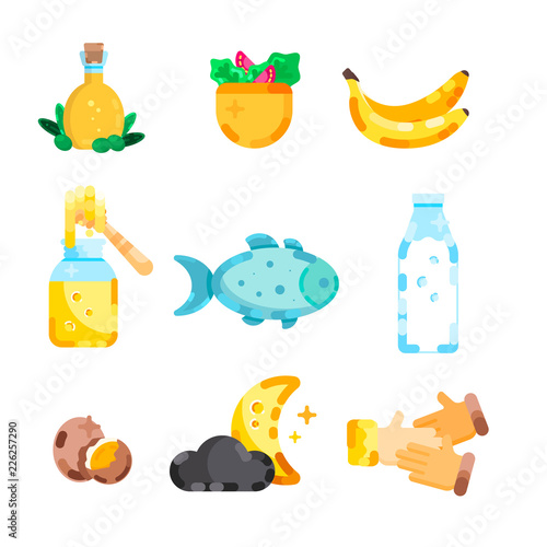 Horizontal flat vector illustration.