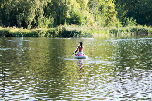 Kayaking in green lake