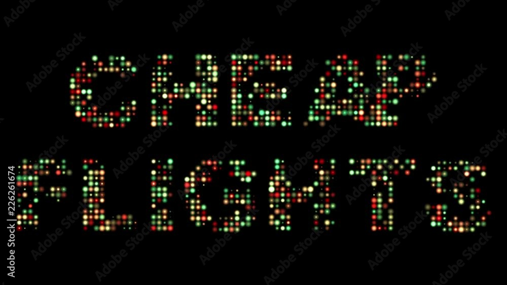 Cheap flights colorful led sign Cheap flights colorful led sign