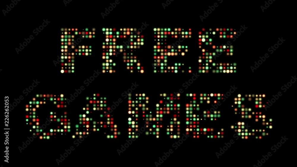Free games colorful led sign Free games colorful led sign