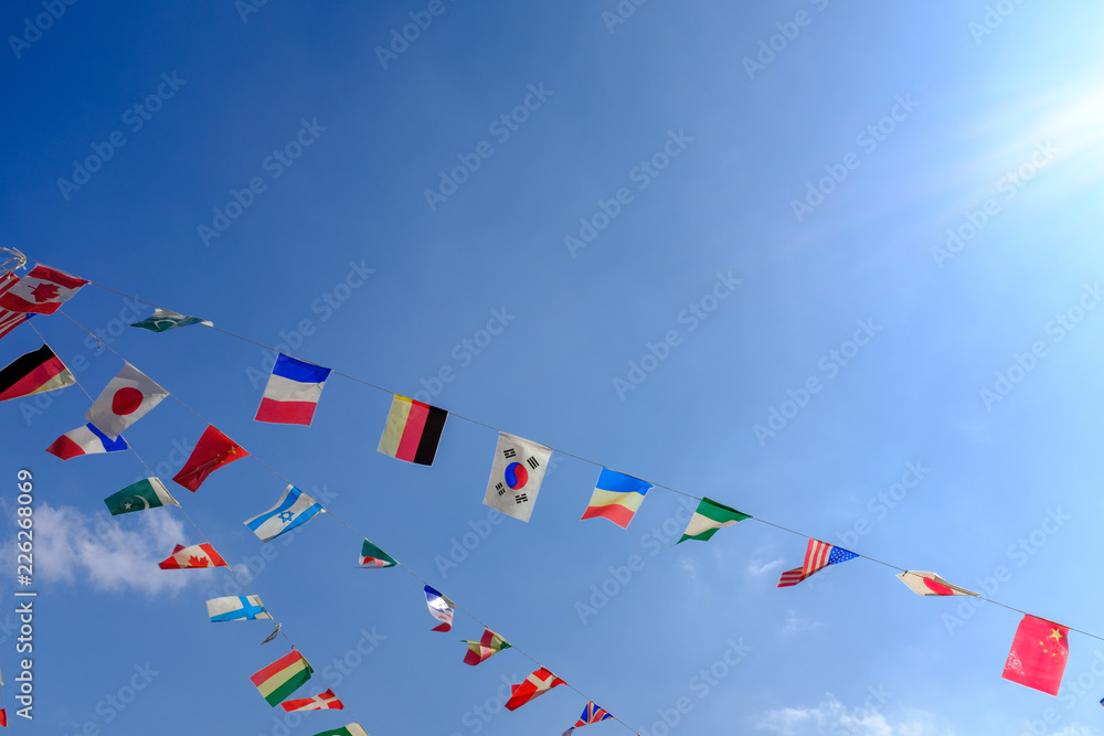 運動会の国旗(キャッチスペースあり) 運動会の国旗(キャッチスペースあり)