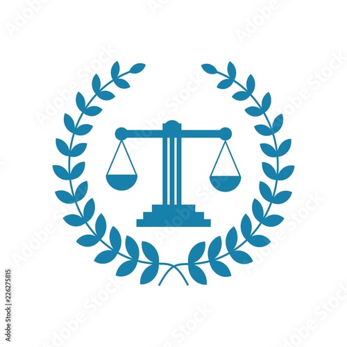 Justice scales lawyer logo, Scales of Justice sign icon. Court of law symbol, Abstract graphic icon, logo design template, symbol for company. low poly style.