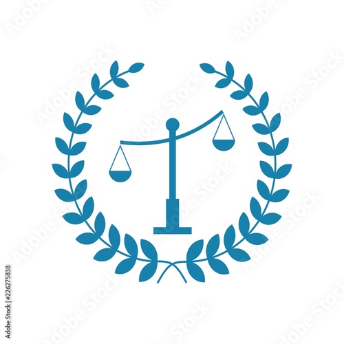 Justice scales lawyer logo, Scales of Justice sign icon. Court of law symbol, Abstract graphic icon, logo design template, symbol for company.