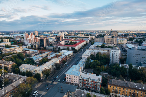 Aerial view of Voronezh downtown in summer evening © Mulderphoto