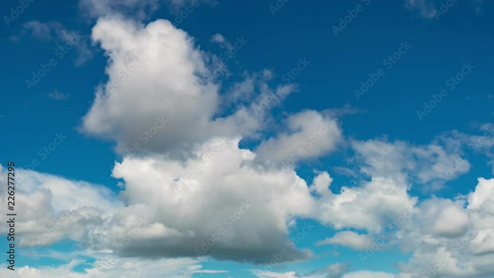 Timelapse of clouds moving fast in the clear blue sky Timelapse of clouds moving fast in the clear blue sky