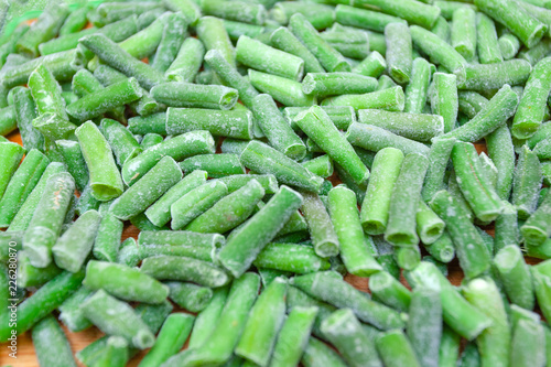 Fototapeta Naklejka Na Ścianę i Meble -  frozen chopped green beans