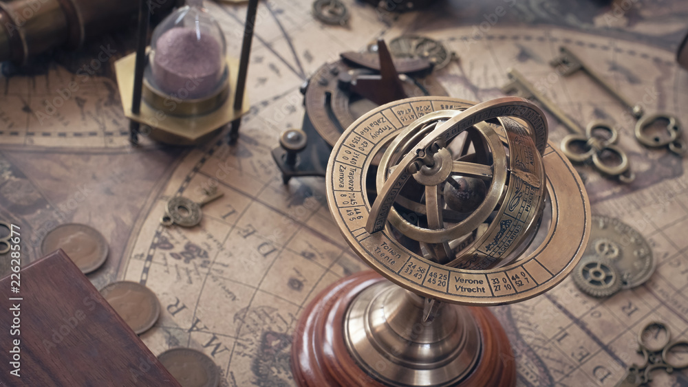 Fototapeta premium Sundial With A Zodiac Sign 